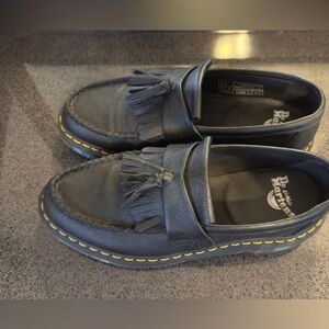 Used Dr. Martens Adrian Black Leather Loafers Tassel
